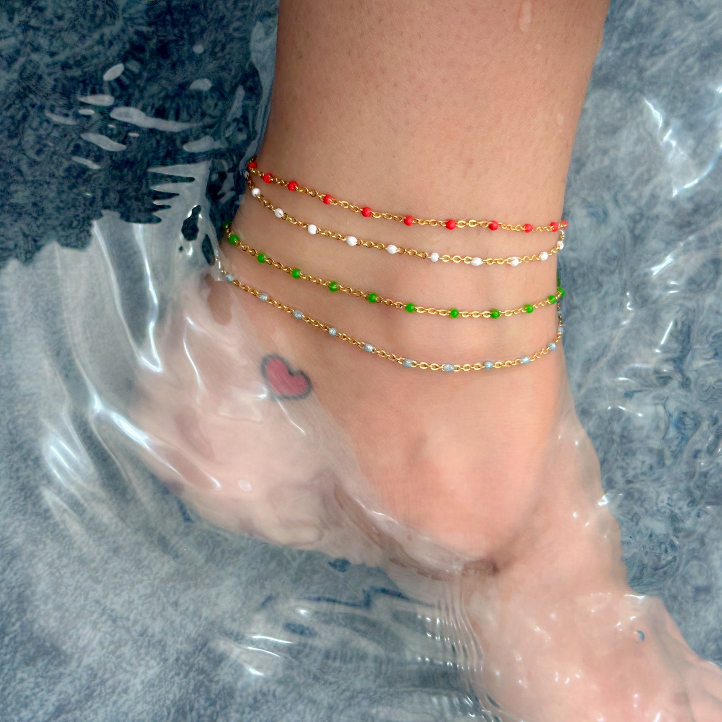 Coral Red Saint-Tropez Anklet