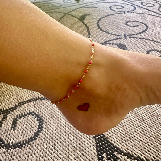 Coral Red Saint-Tropez Anklet