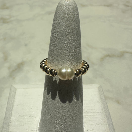 14k & fresh water pearl ring